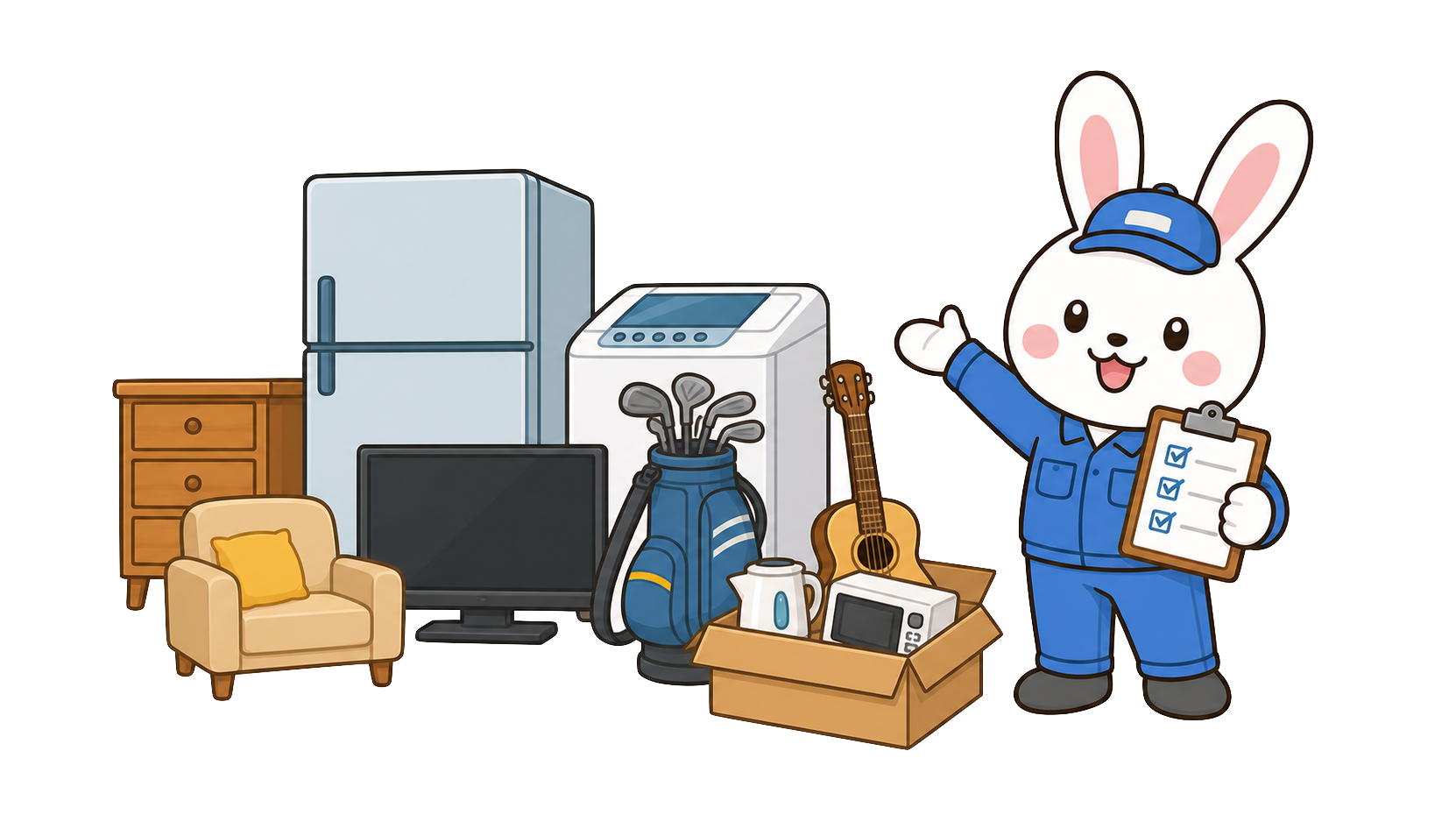 大田区で回収できる不用品のイメージ